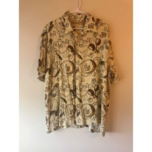 Mens VINTAGE THE‎ HAVANERA CO XXL Button Up Shirt Cigar/drink Themed